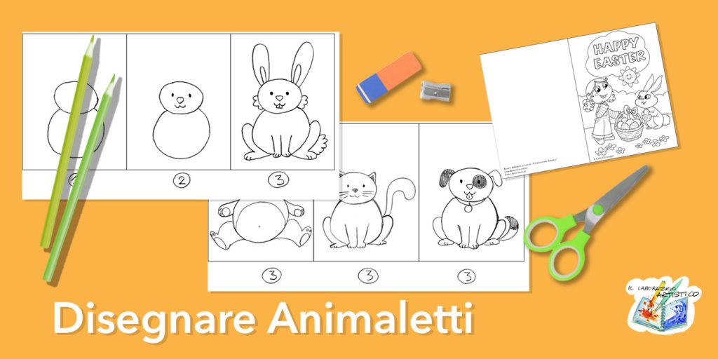 Disegnare gli animali: coniglietto Pasquale