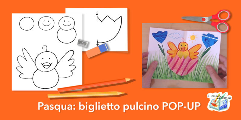 pasqua biglietto pulcino pop up